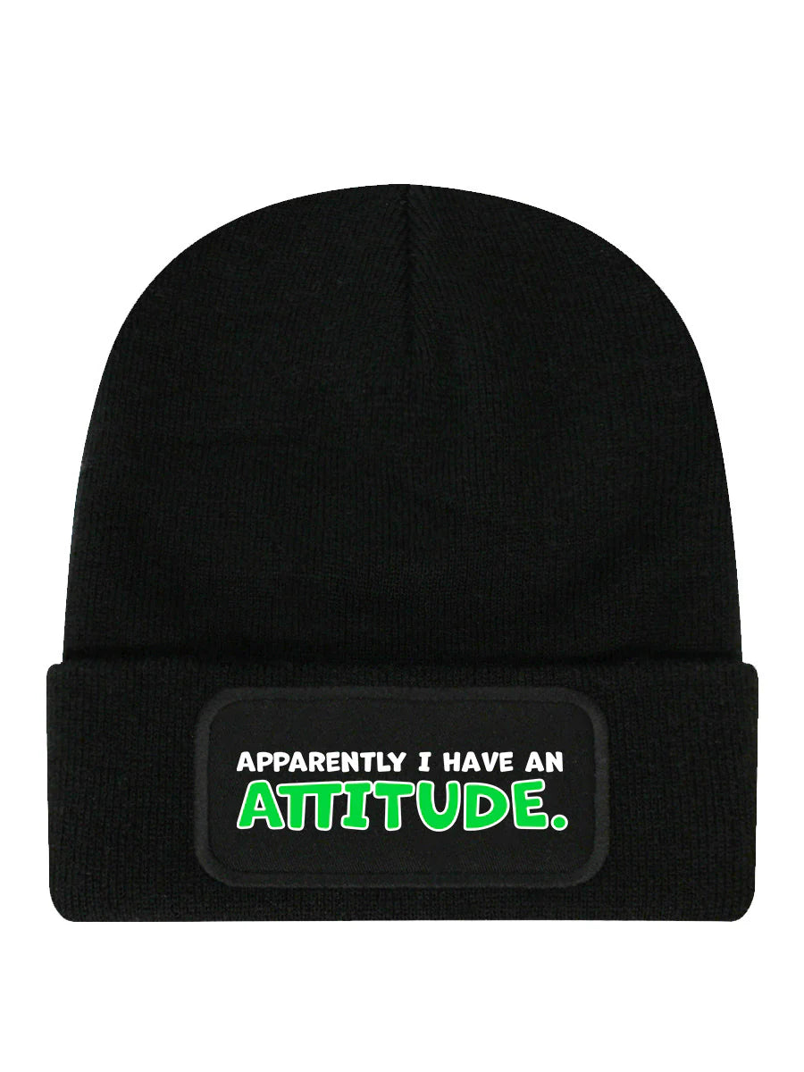 Apparently I Have An Attitude Black Beanie - Sweet Cokie