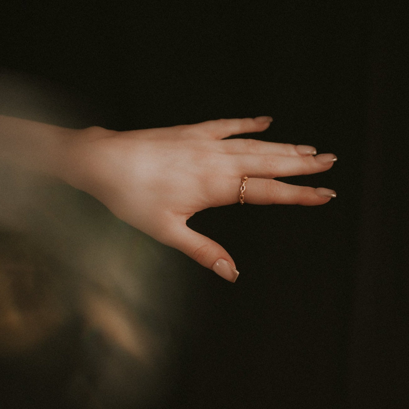 Chained Up Gold Plain Chain Stacking Ring - Sweet Cokie