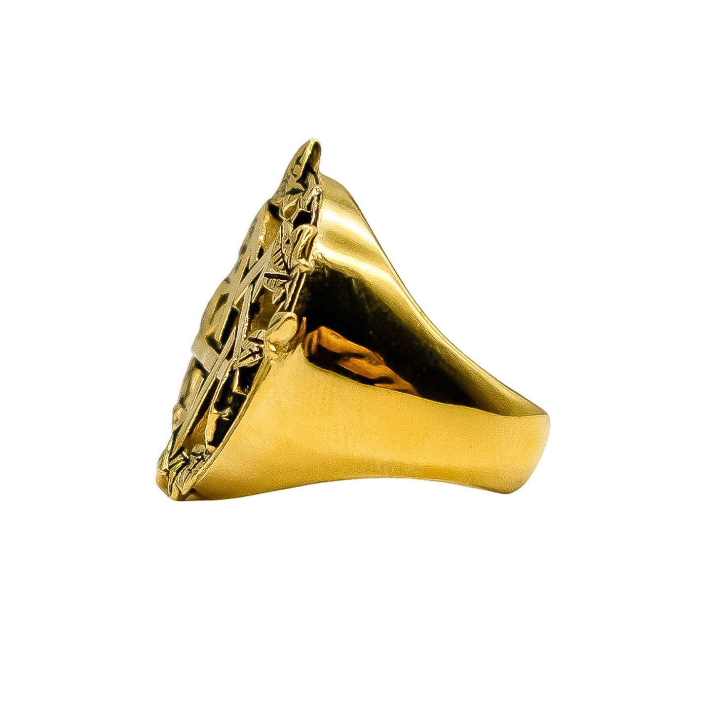 Gold Green Witch Pentacle Ring - Sweet Cokie