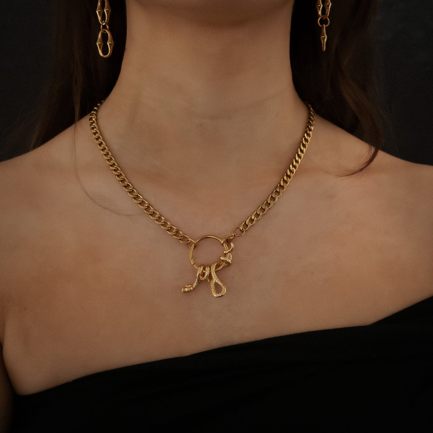 Gold Serpent's Lair Snake Necklace - Sweet Cokie