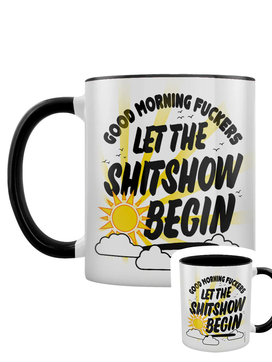 Good Morning Let The Sh!tshow Begin Black Inner 2-Tone Mug - Sweet Cokie