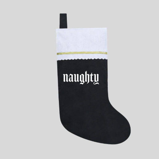 Goth Alt Dark Humor Christmas Stocking, Naughty - Sweet Cokie