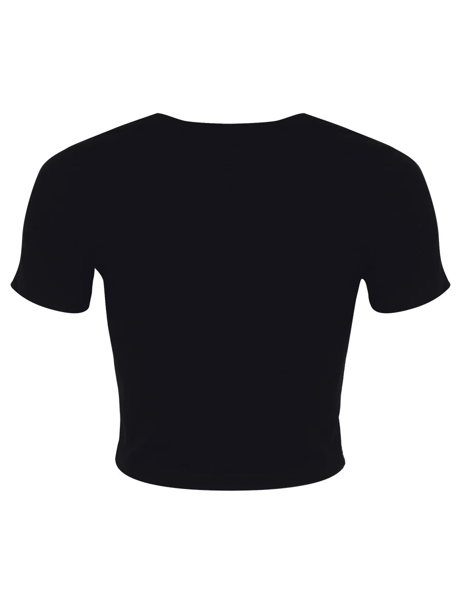 Lover Of Cancelled Plans Black Crop Top - Sweet Cokie