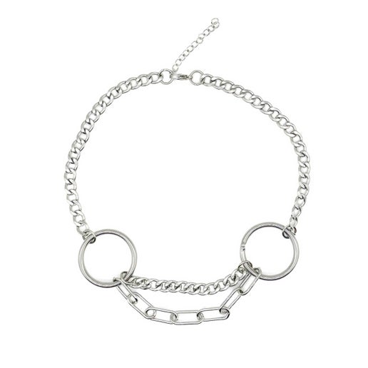 Necromancy O Ring Layered Choker Necklace - Sweet Cokie