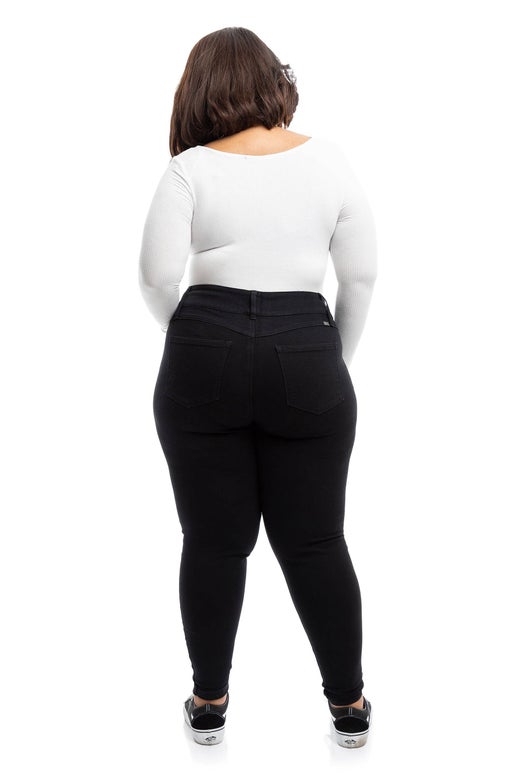 PLUS SIZE 30" SKINNY JEAN IN BLACK - Sweet Cokie