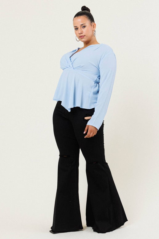 PLUS Swept Away Flare Jeans - Sweet Cokie