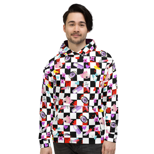 Patterned Hoodie | Yami Kawaii Mochi Mouse - Sweet Cokie