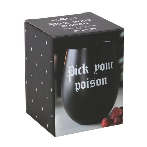 Pick Your Poison Stemless Wine Glass - Sweet Cokie