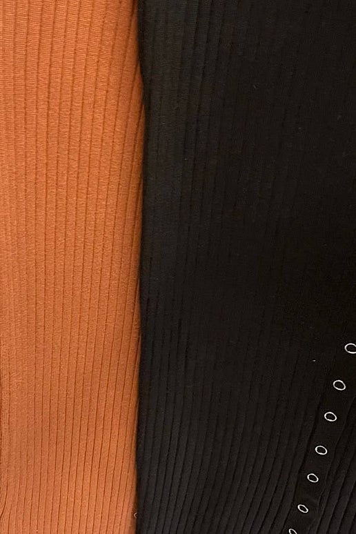 Snap Button Sweater Knit Pencil Skirt - Sweet Cokie