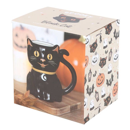 Spooky Black Cat Shaped Mug - Sweet Cokie