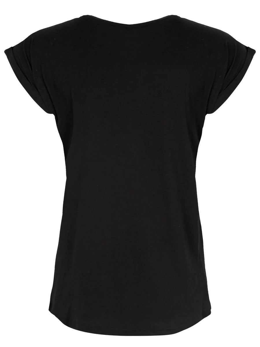 Wears Black Avoids People Ladies Premium Black T-Shirt - Sweet Cokie