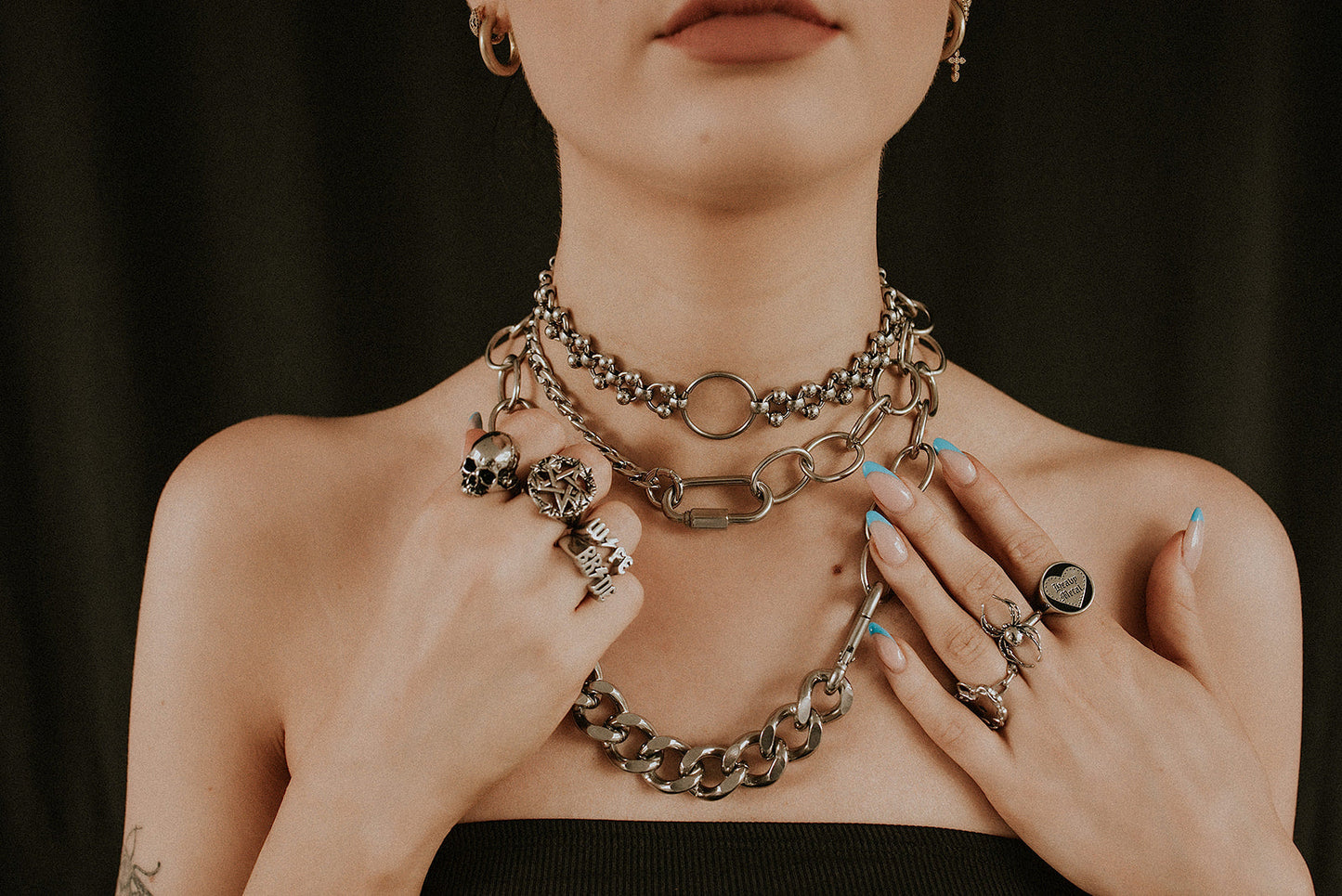 Anarchy Multi Chain Necklace - Sweet Cokie 