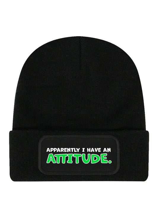 Apparently I Have An Attitude Black Beanie - Sweet Cokie 