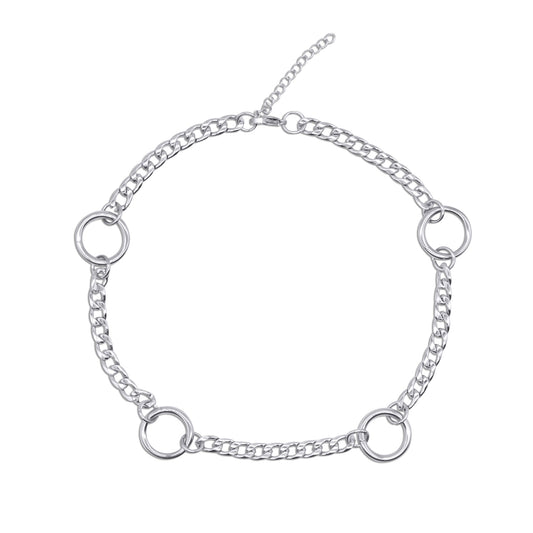Aura O Ring Curb Chain Choker Necklace - Sweet Cokie 