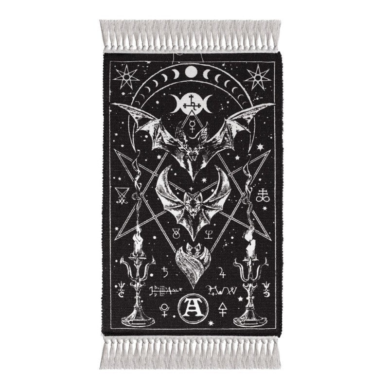 Bat Moon Phase Rug Gothic Cotton Wall Floor Decor - Sweet Cokie