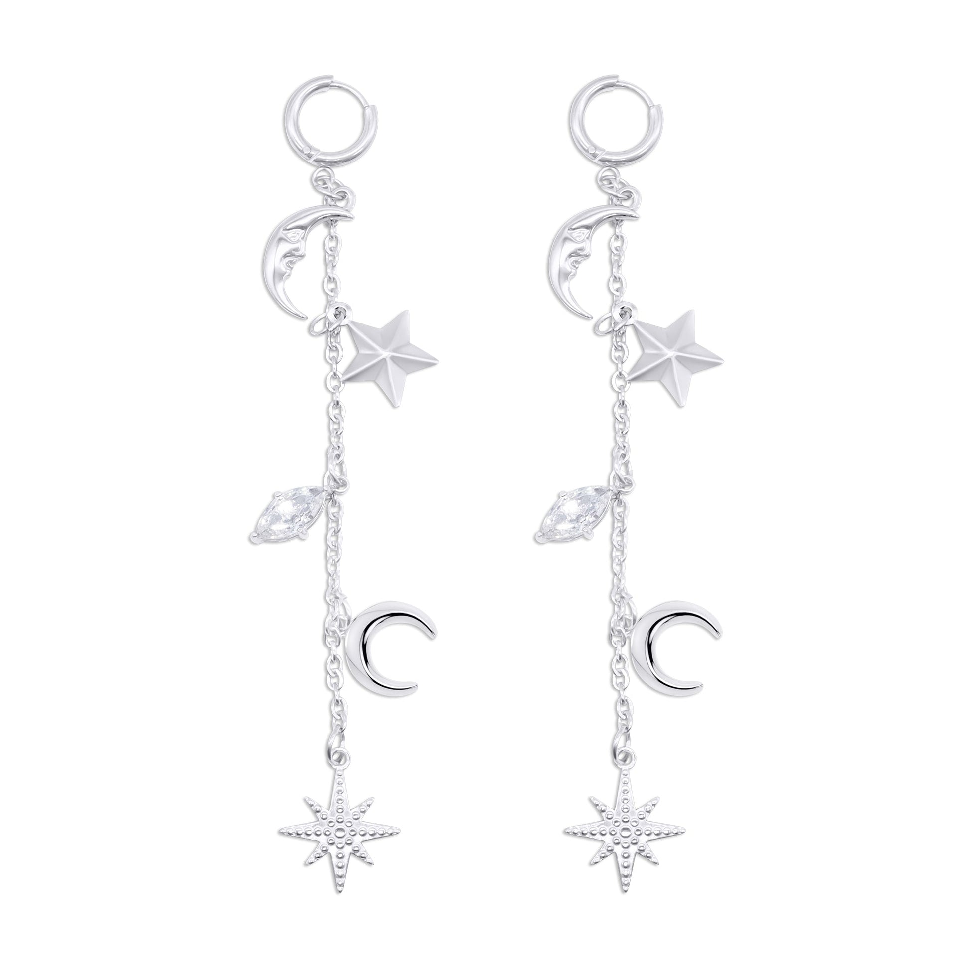 Cassiopeia Star and Moon Earrings - Sweet Cokie 