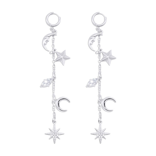 Cassiopeia Star and Moon Earrings - Sweet Cokie 