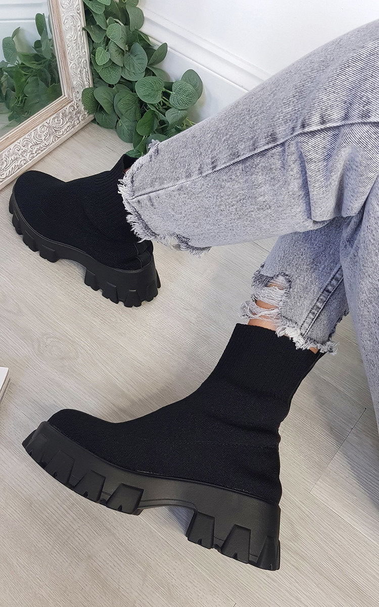 Chunky Sock Boots - Sweet Cokie 