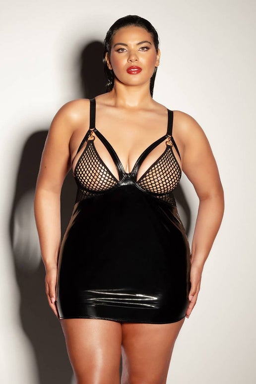 Excitement Fetish Vinyl Babydoll - Sweet Cokie 