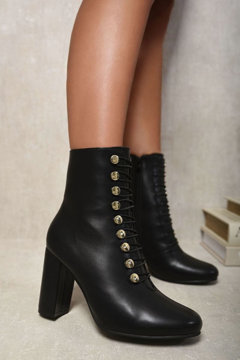 Faux Suede Corset Ankle Boots - Sweet Cokie 