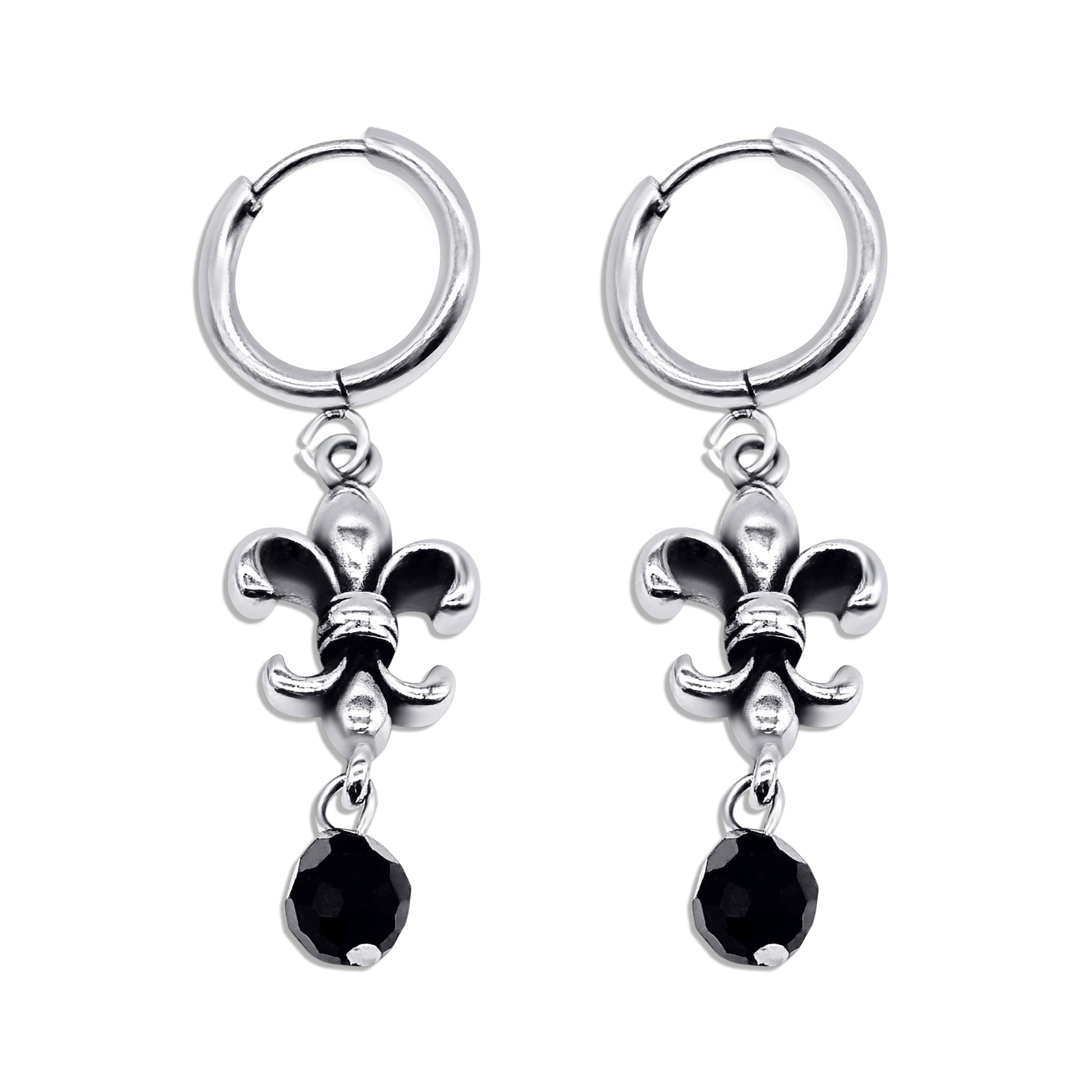 Fleur De Lis Hoop Earrings - Sweet Cokie 