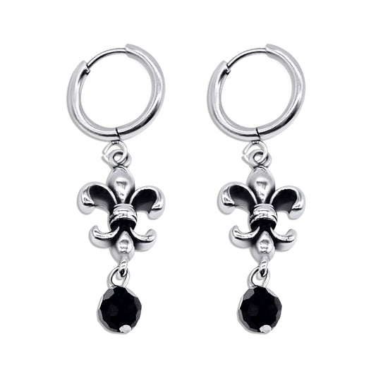 Fleur De Lis Hoop Earrings - Sweet Cokie 