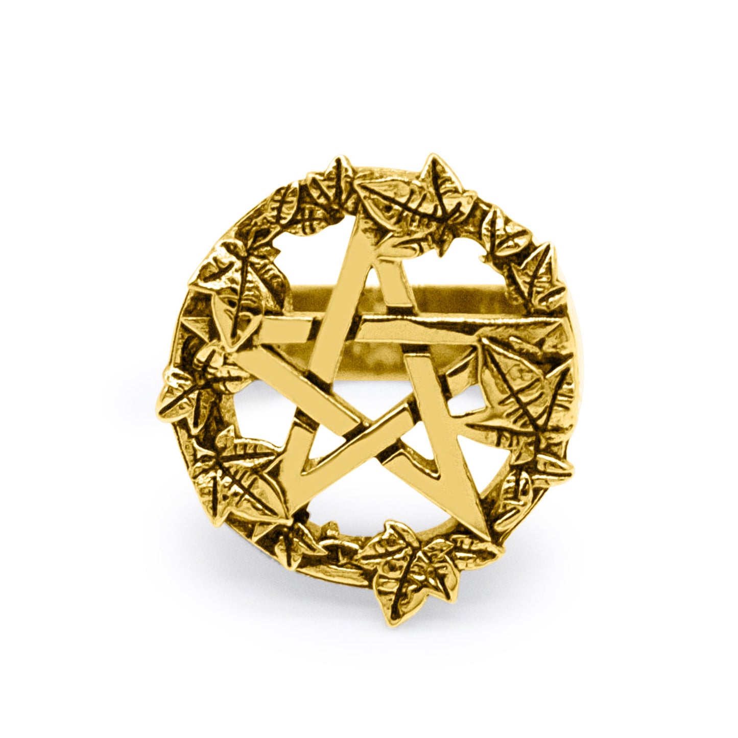 Gold Green Witch Pentacle Ring - Sweet Cokie 