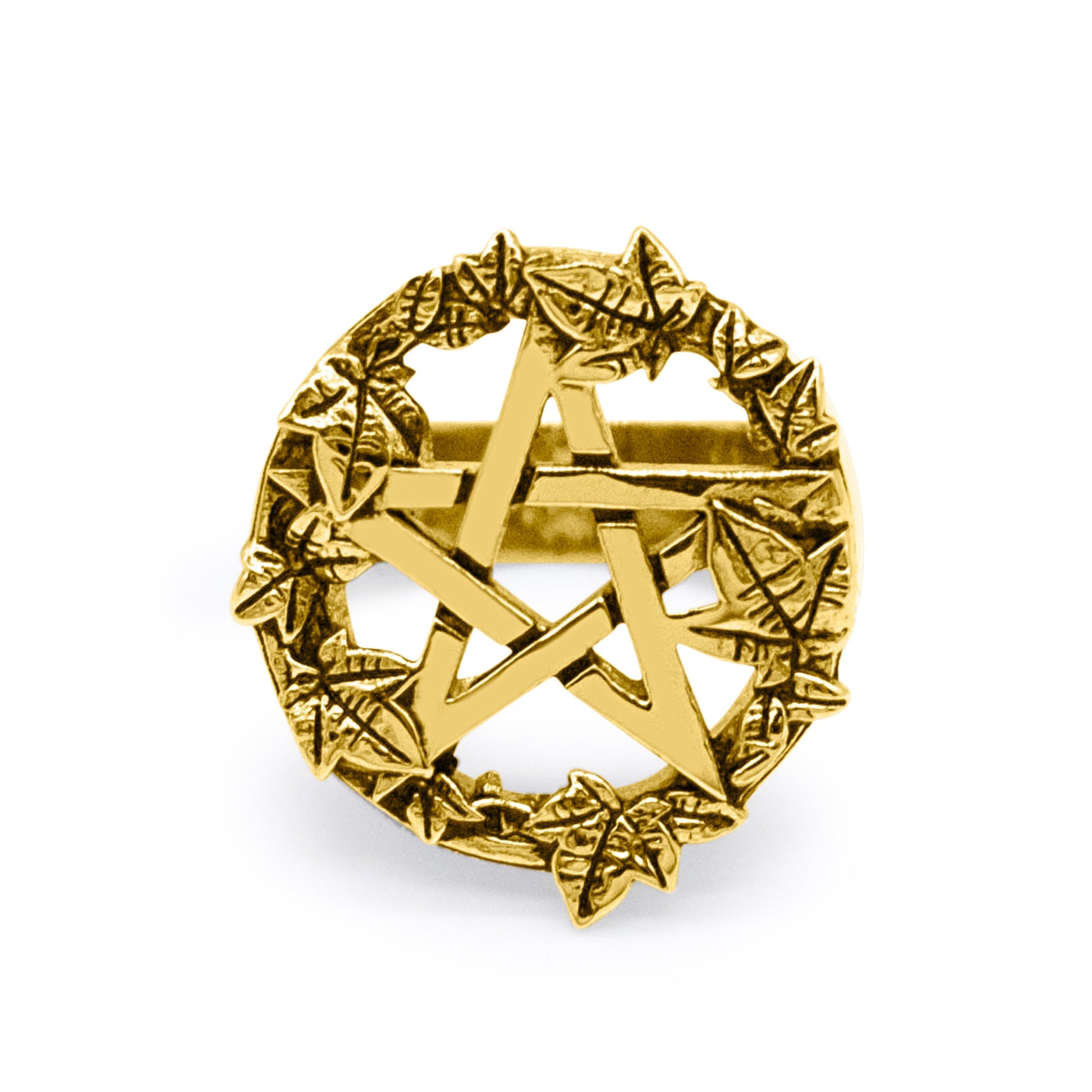Gold Green Witch Pentacle Ring - Sweet Cokie 