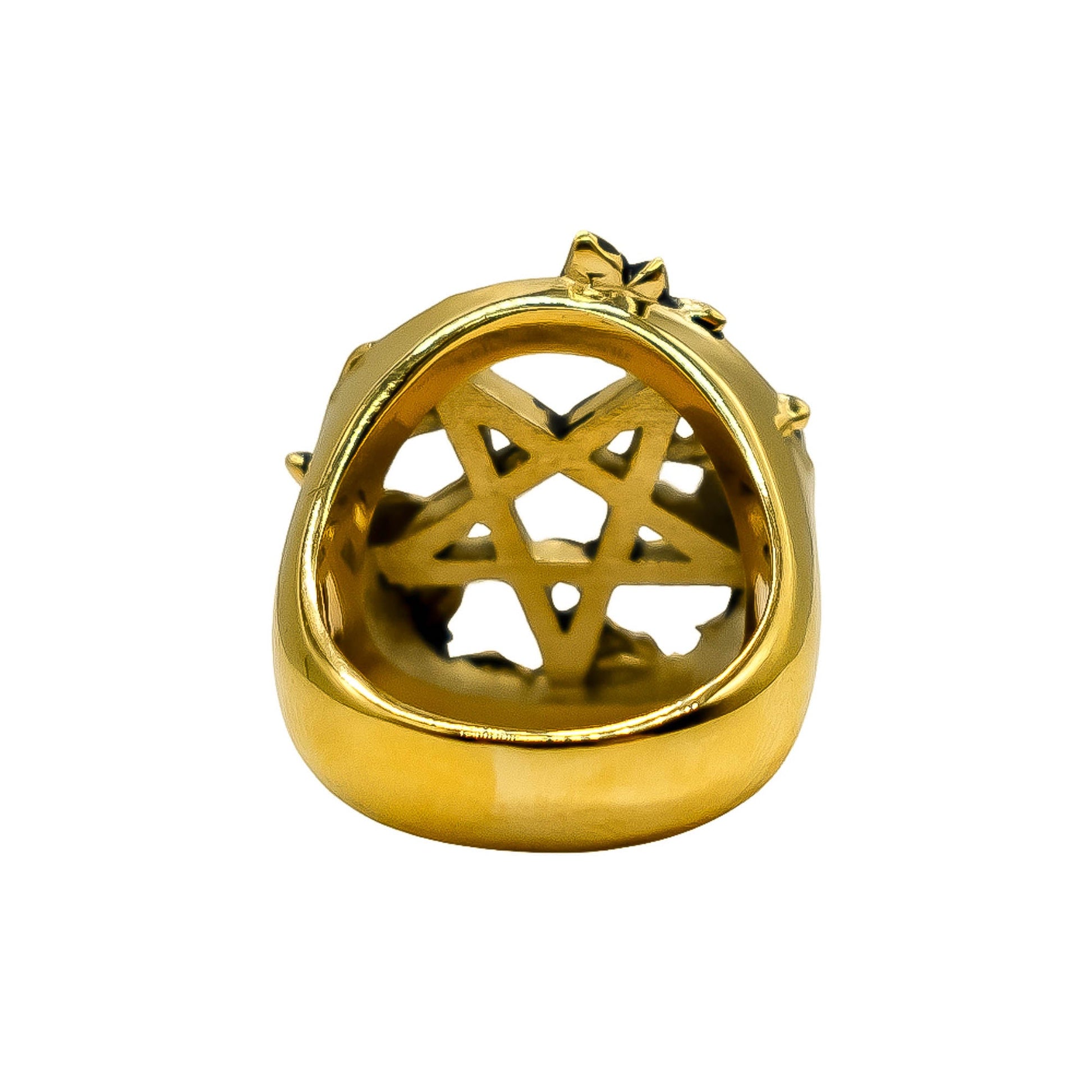 Gold Green Witch Pentacle Ring - Sweet Cokie 