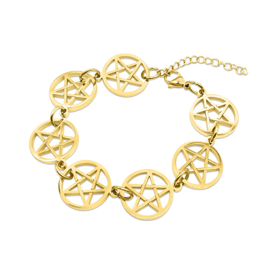 Gold Pentacle Bracelet - Sweet Cokie 