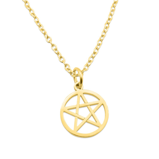Gold Pentacle Necklace - Sweet Cokie 