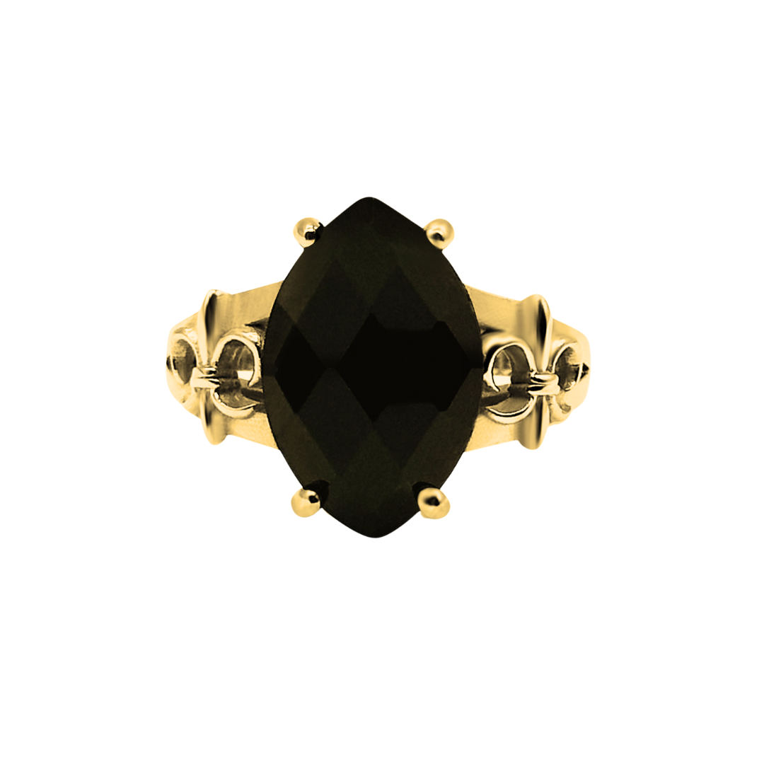 Gold Requiem Fleur De Lis Ring - Sweet Cokie 