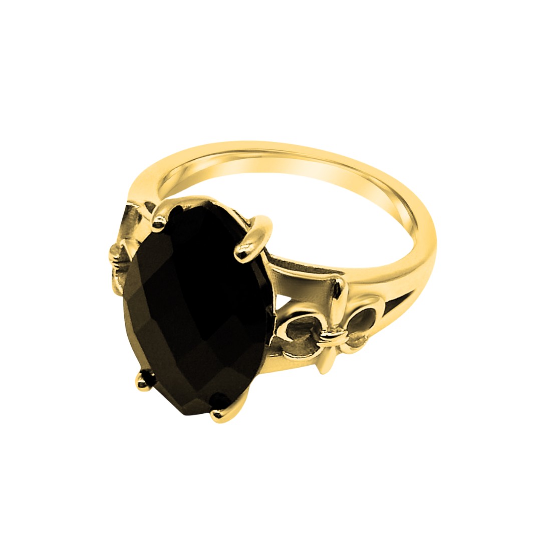 Gold Requiem Fleur De Lis Ring - Sweet Cokie 