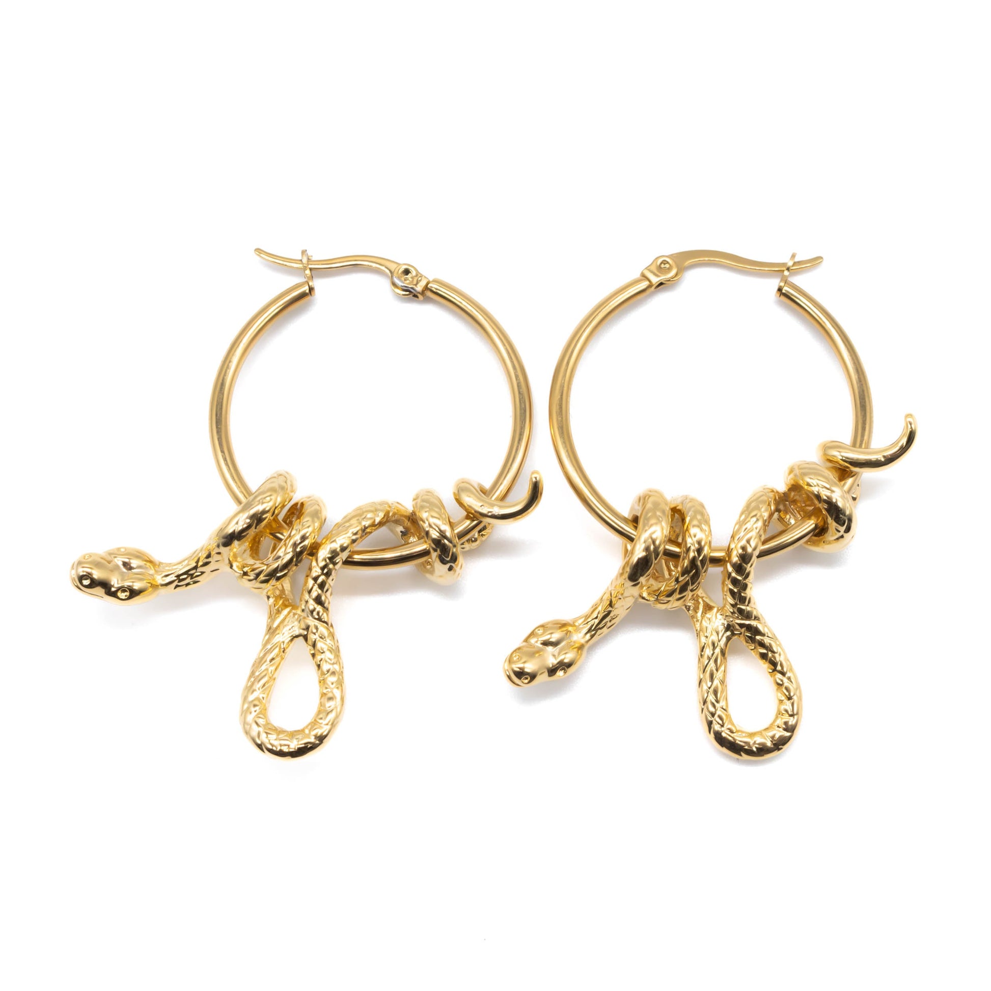 Gold Serpent's Lair Snake Earrings - Sweet Cokie 
