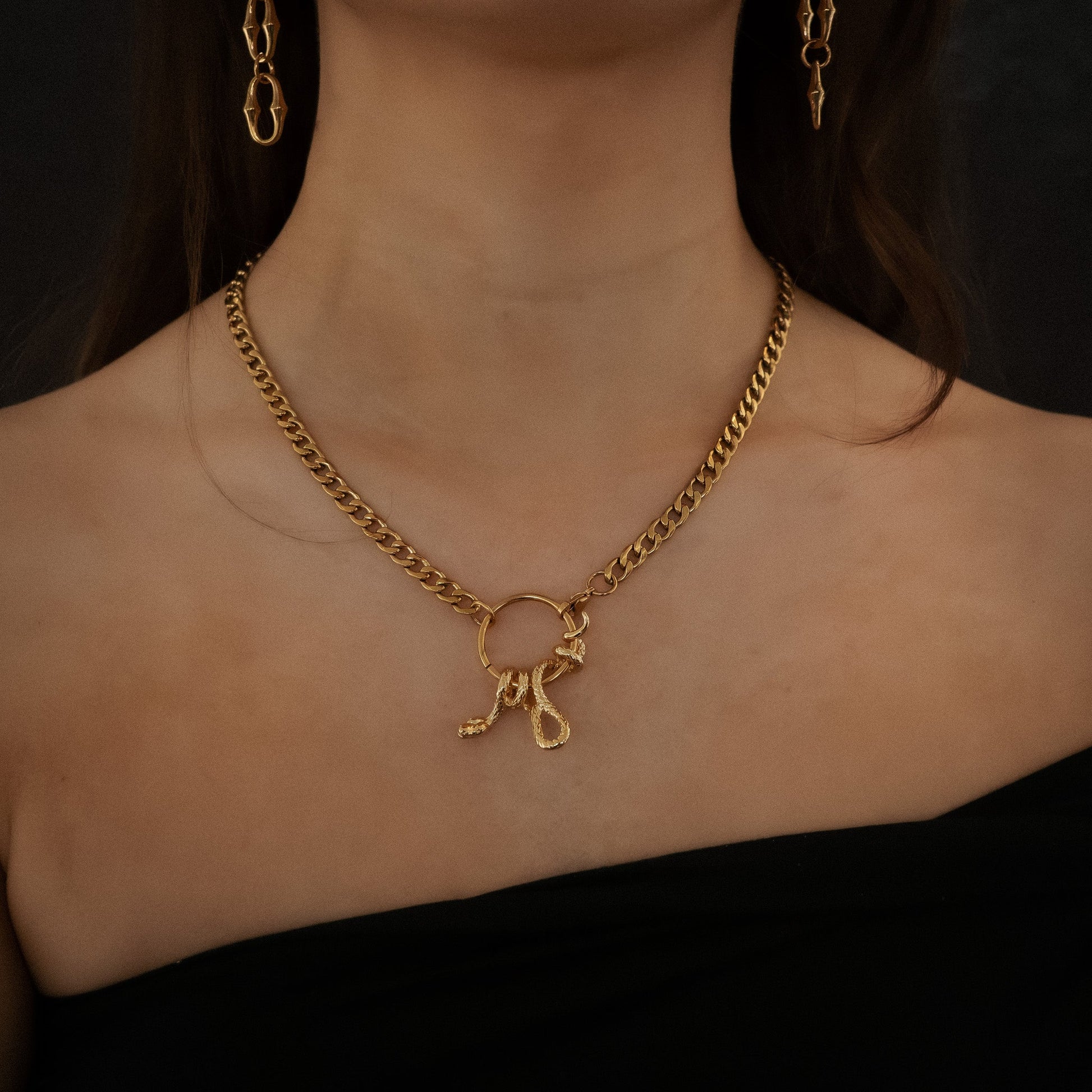Gold Serpent's Lair Snake Necklace - Sweet Cokie 