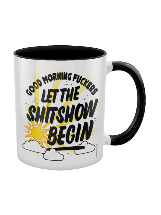 Good Morning Let The Sh!tshow Begin Black Inner 2-Tone Mug - Sweet Cokie 