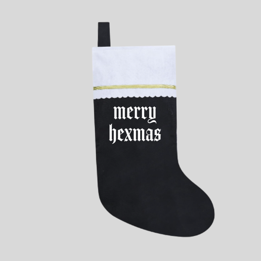 Goth Witchy Christmas Stocking, Merry Hexmas - Sweet Cokie 