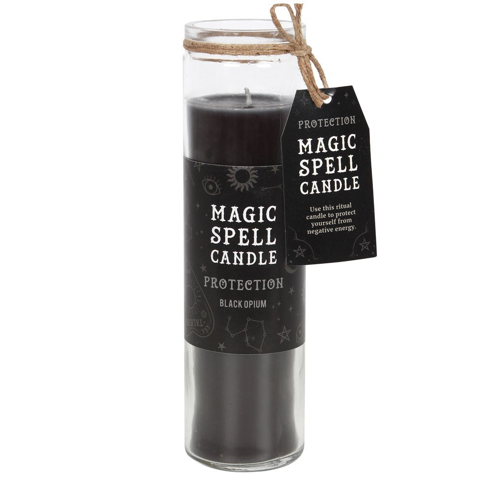Gothic Gifts Black Opium 'Protection' Spell Tube Candle - Sweet Cokie