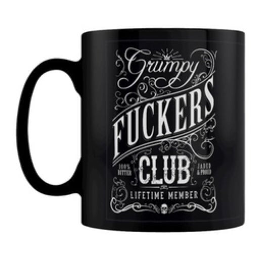 Grumpy Fuckers Club Life Time Member Black Mug - Sweet Cokie 