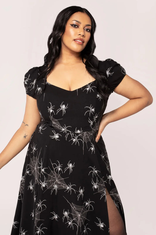 Grungy Spider Dress - Hell Bunny - Sweet Cokie 
