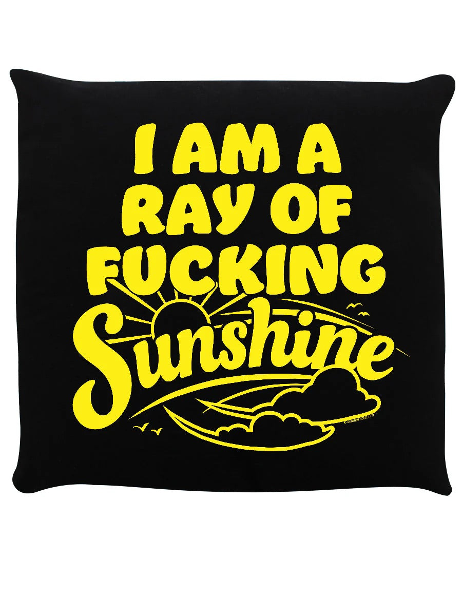 I Am A Ray of F$#king Sunshine Black Cushion - Sweet Cokie 