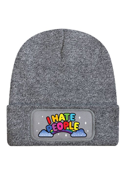 I Hate People Heather Grey Beanie - Sweet Cokie 