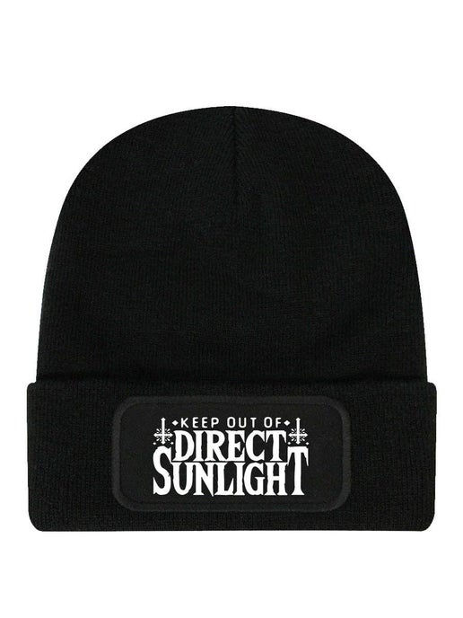 Keep Out of Direct Sunlight Black Beanie - Sweet Cokie 