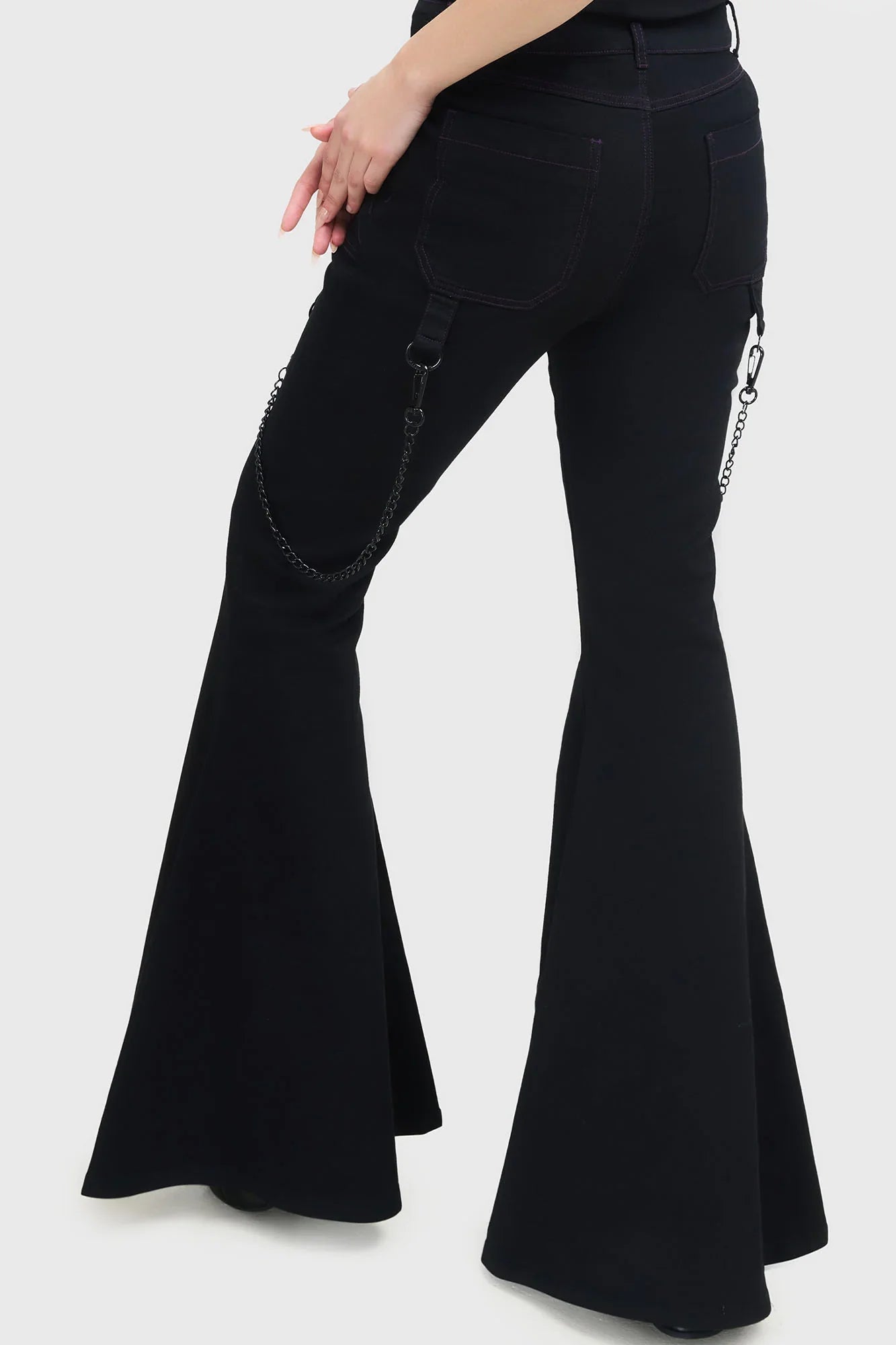 Killstar Beliala Fit & Flare Trousers - Sweet Cokie
