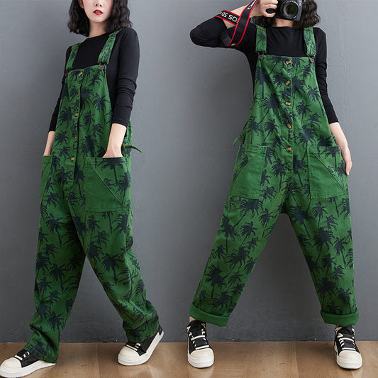 Korean Straight Green Jumpsuit - Sweet Cokie 