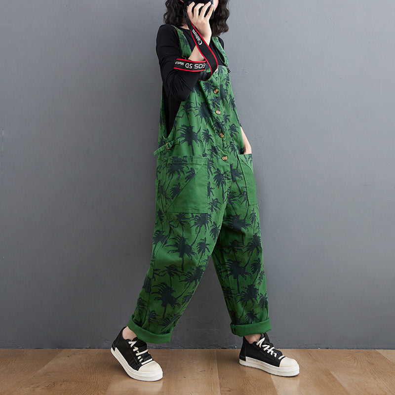 Korean Straight Green Jumpsuit - Sweet Cokie 