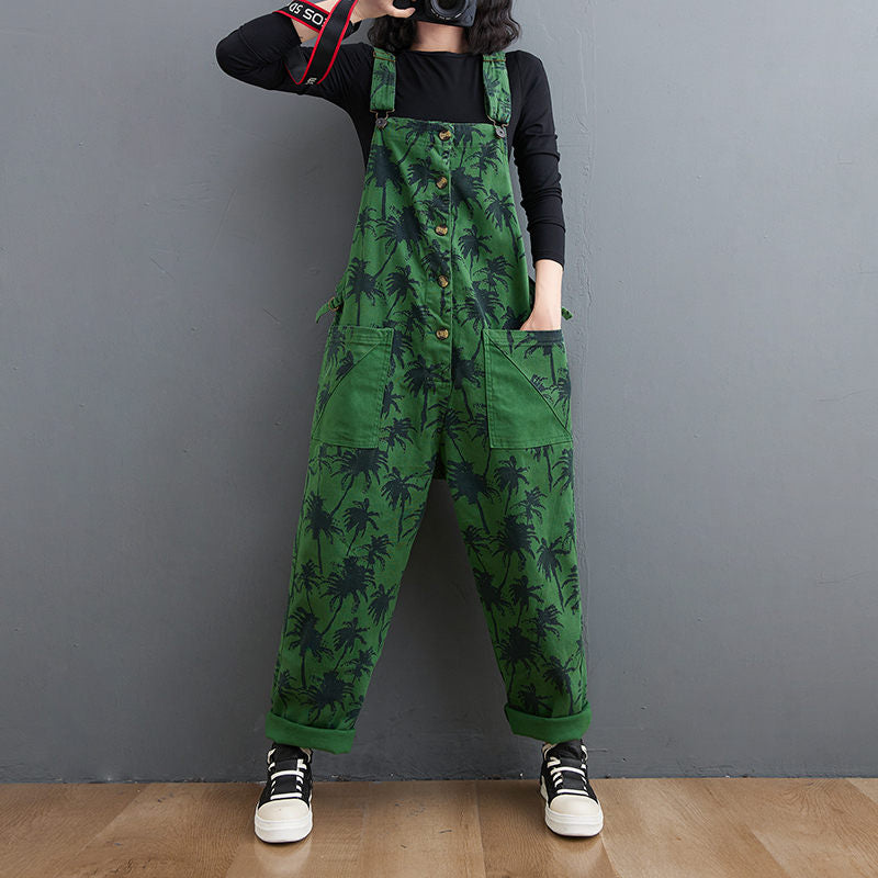 Korean Straight Green Jumpsuit - Sweet Cokie 
