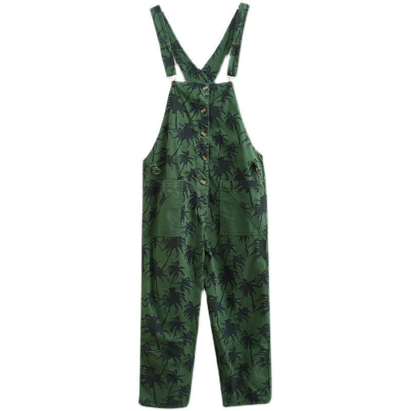 Korean Straight Green Jumpsuit - Sweet Cokie 