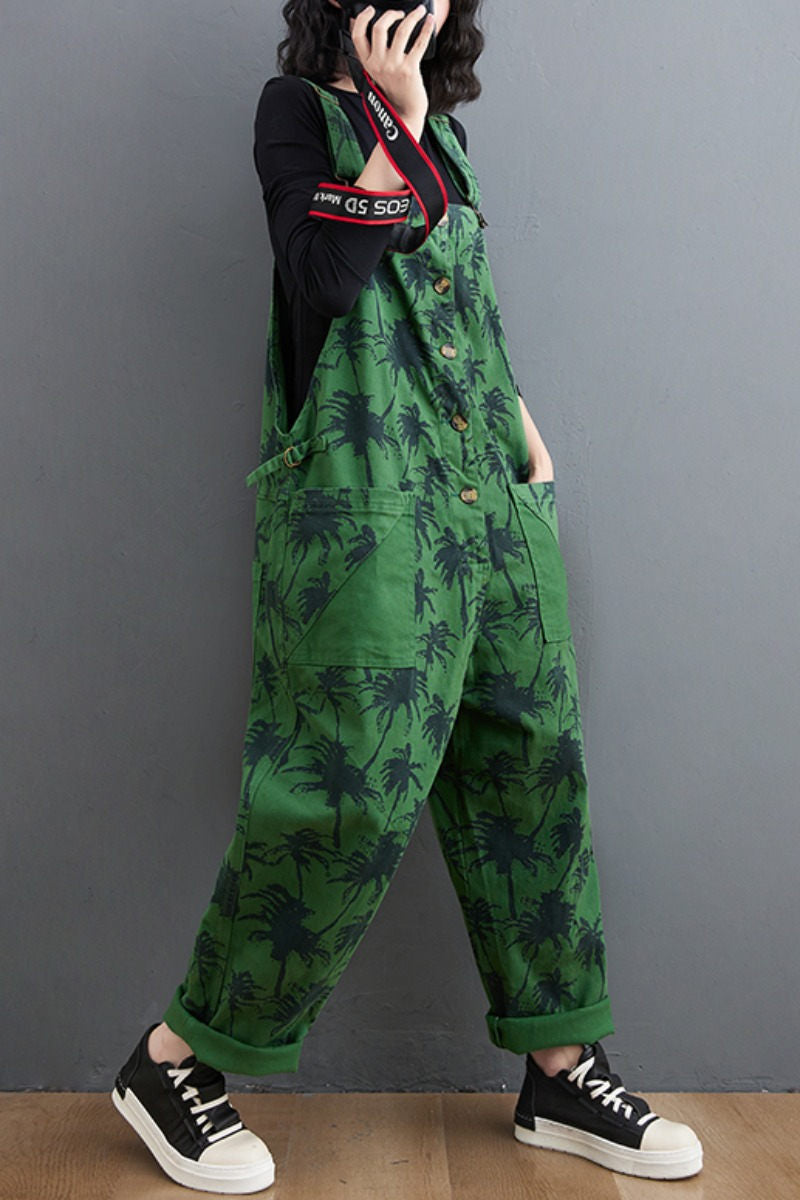 Korean Straight Green Jumpsuit - Sweet Cokie 