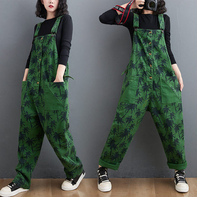 Korean Straight Green Jumpsuit - Sweet Cokie 